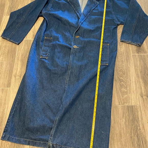 Vintage 1991 Sierra West Denim Maxi Jacket Oversized Medium NWT 🌿 - Picture 7 of 7